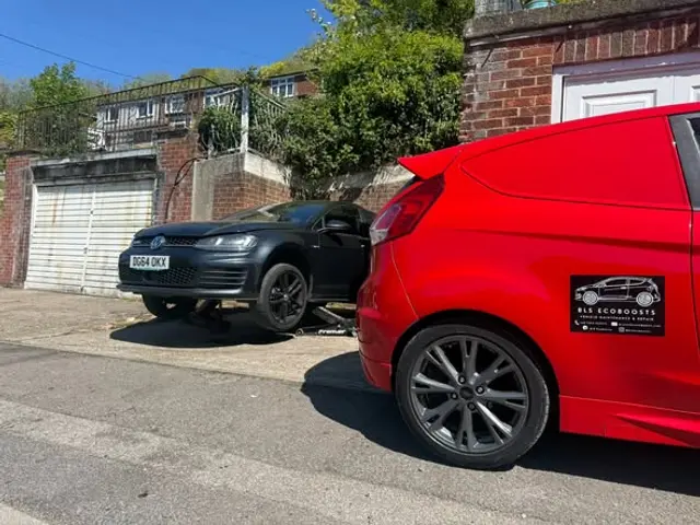 Mobile servicing on a VW Golf on a customer’s driveway